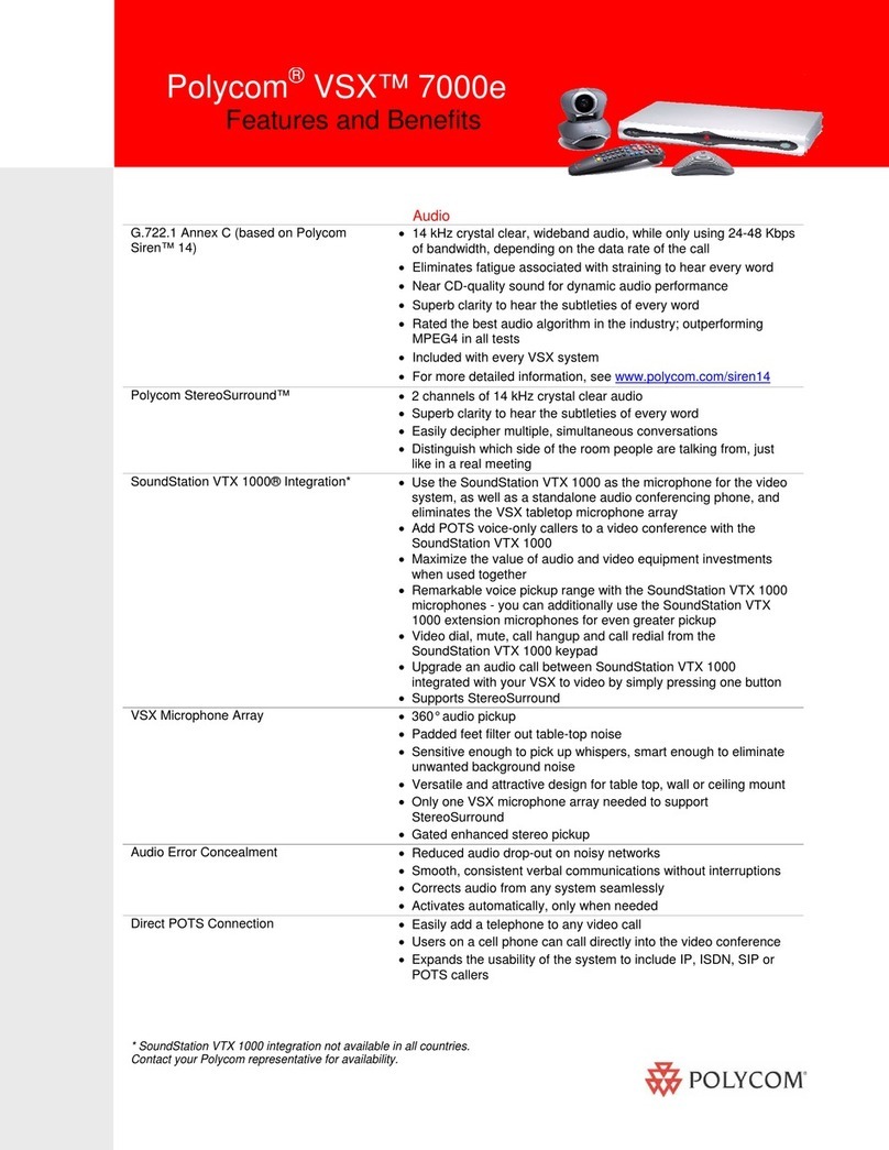 Polycom VSX 7000e Series Manuale utente