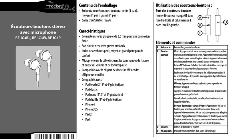 Rocket Fish RF-IC3BL Manuale di installazione e funzionamento