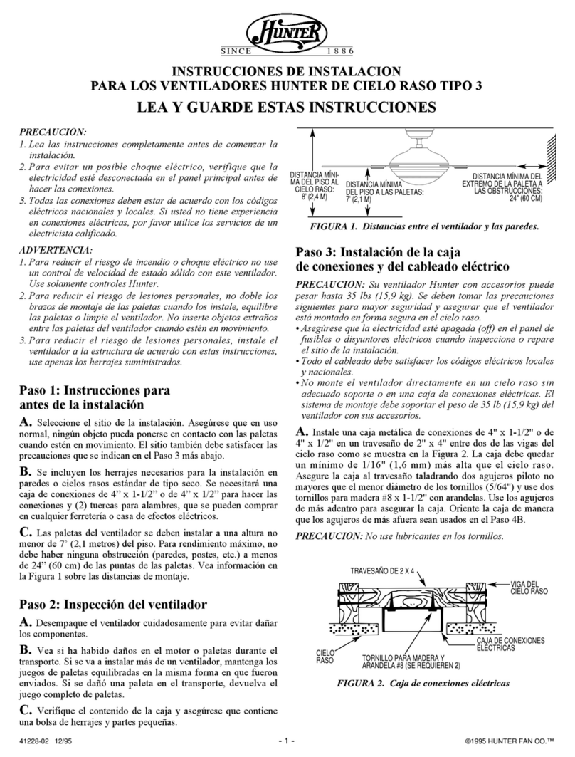 Hunter 25866 Manuale utente