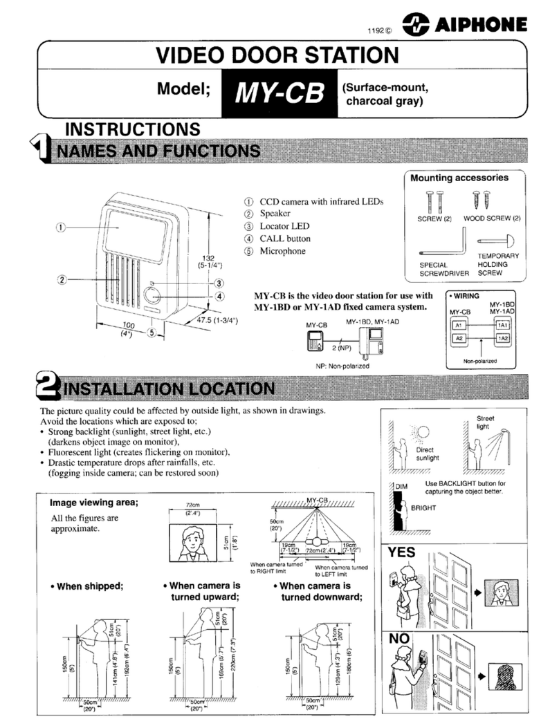 Aiphone MY-CB Manuale utente Aiphone MY-CB Manuale utente