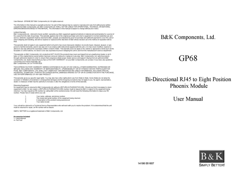 B&K GP68 Manuale utente