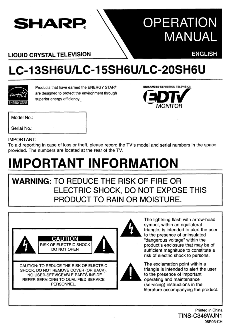 Sharp LC 20SH6U Manuale utente