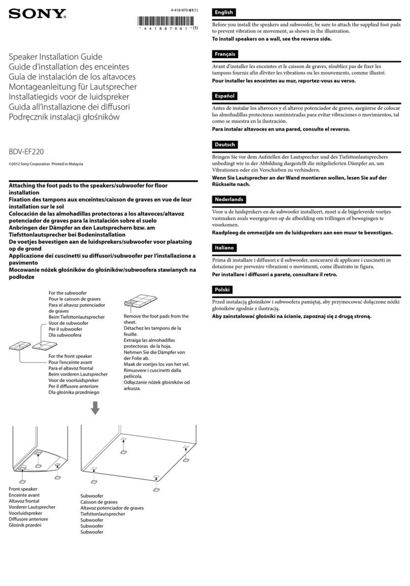 Sony BDV-EF220 Manuale utente