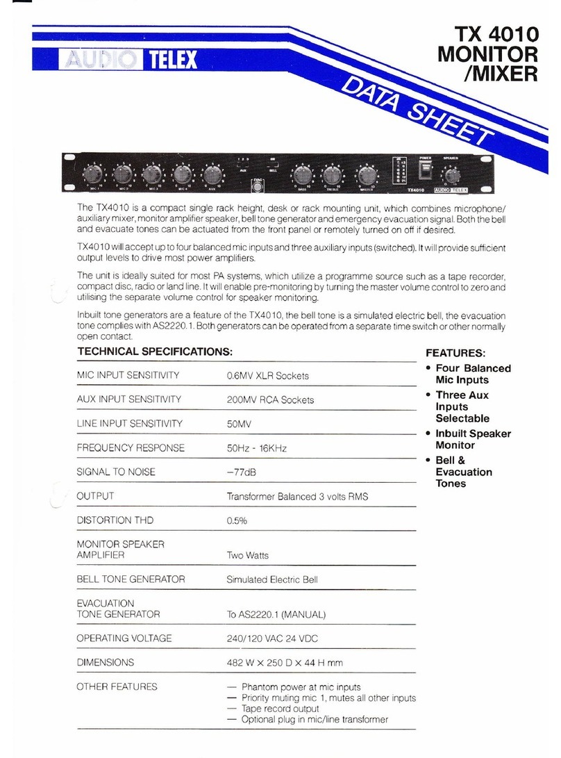 AUDIO TELEX TX4010 Manuale utente