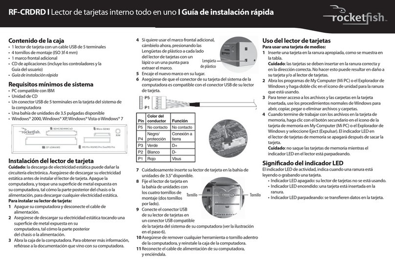 Rocket Fish RF-CRDRD Manuale elenco delle parti