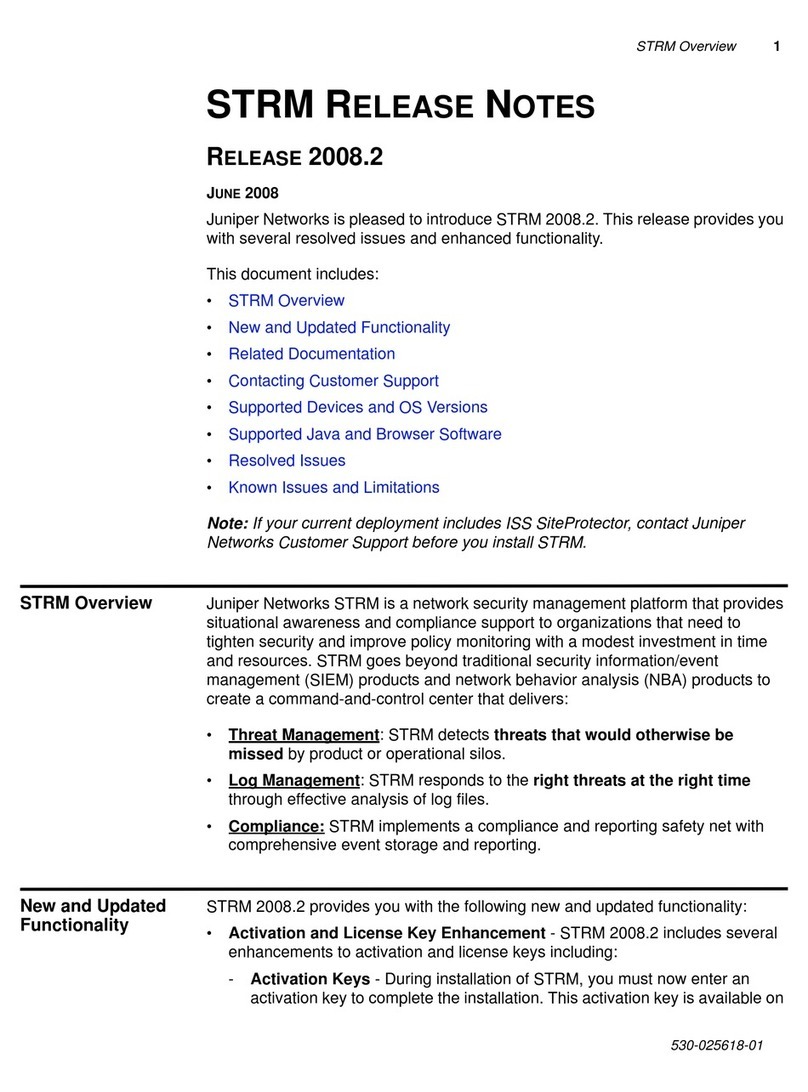 Juniper STRM 2008.2 RELEASE NOTES Manuale di istruzioni
