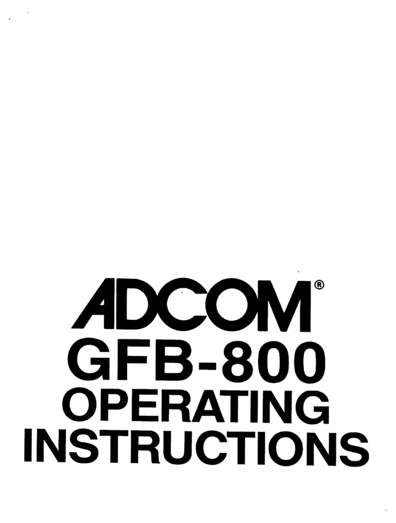 Adcom GFB-800 Manuale utente