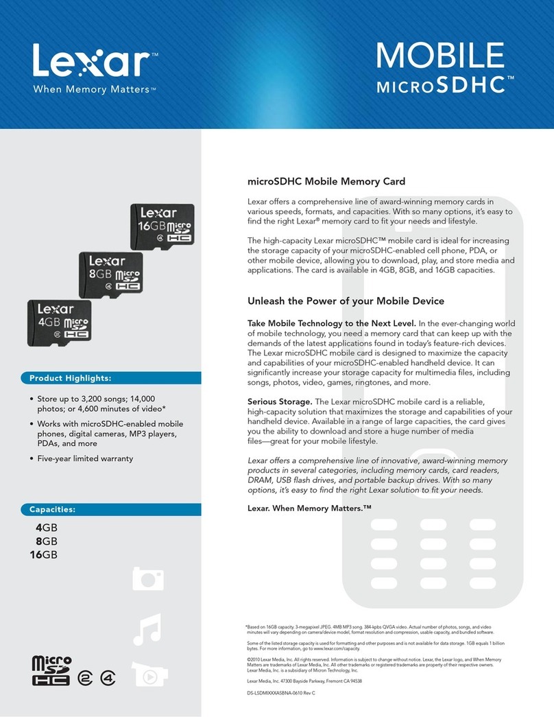 Lexar MOBILE MICRO SDHC Manuale utente