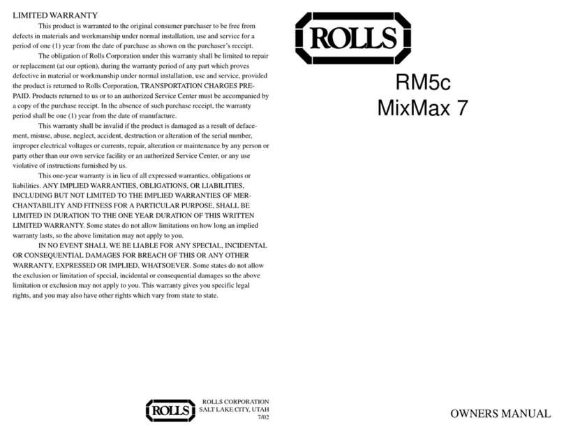Rolls RM5C Manuale utente