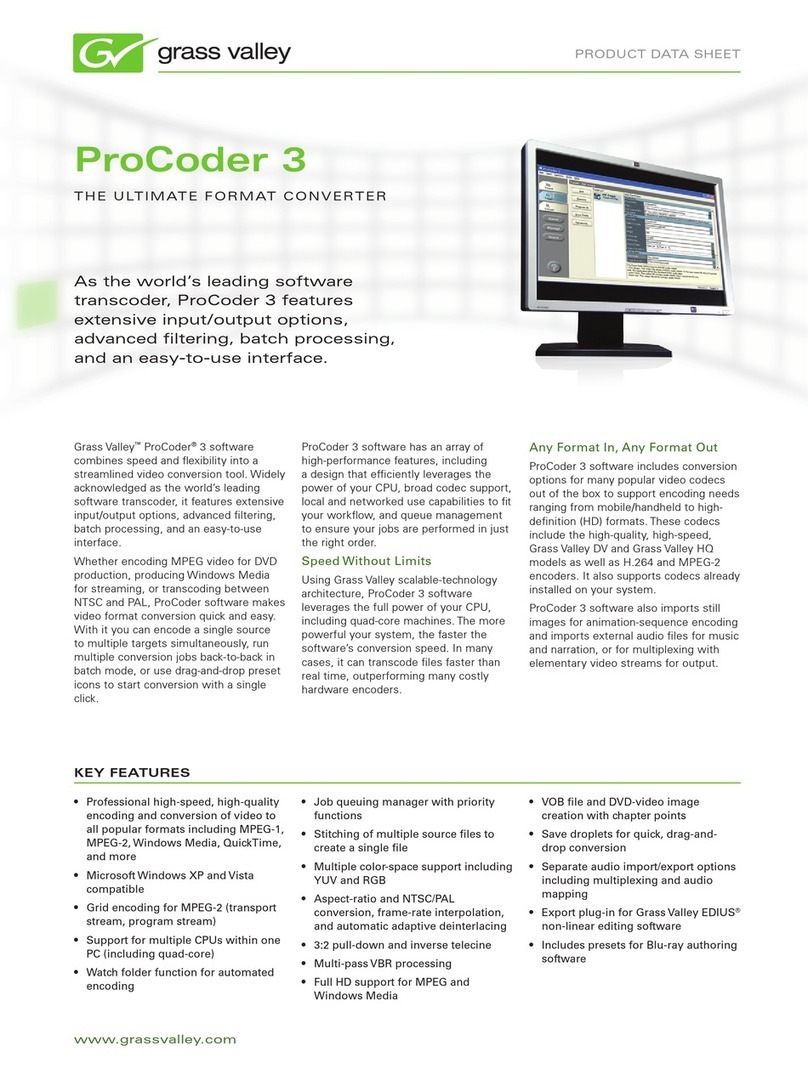 GRASS VALLEY PROCODER 3 Manuale utente