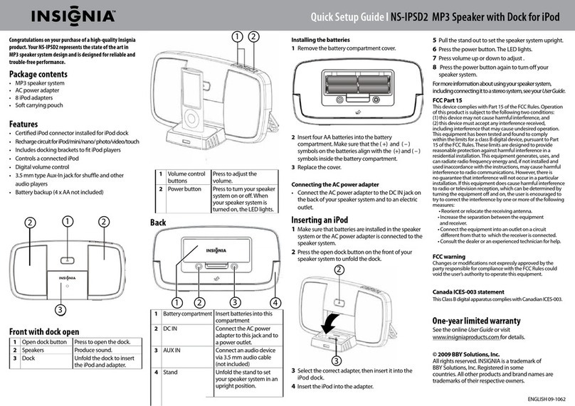 Insignia NS-IPSD2 Manuale utente