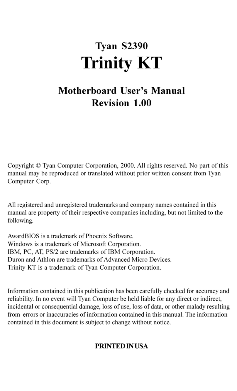 TYAN TRINITY KT Manuale utente