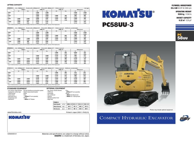 Komatsu PC58UU-3 Manuale utente