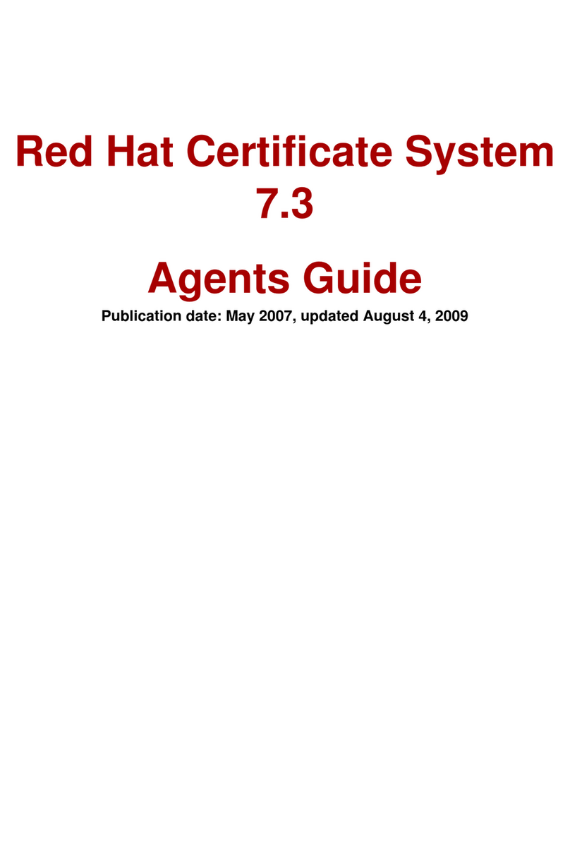 Red Hat CERTIFICATE SYSTEM 7.3 - ADMINISTRATION Manuale utente Red Hat CERTIFICATE SYSTEM 7.3 - ADMINISTRATION Manuale utente