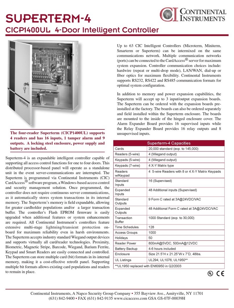 Continental Instruments CICP1400UL Manuale utente