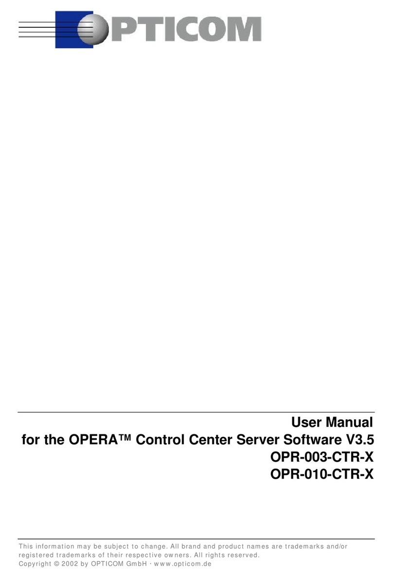 OPTICOM OPERA CONTROL CENTER SERVER - V 3.5 Manuale utente