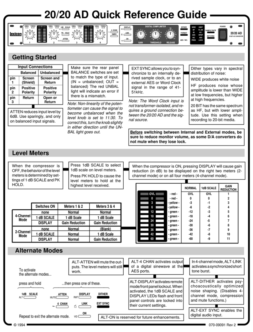 Lexicon 20 - REV 2 Manuale utente