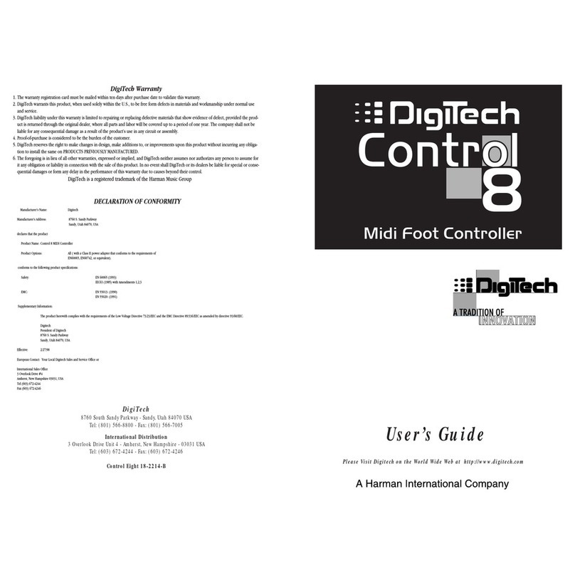 digi-tech C8 Manuale utente