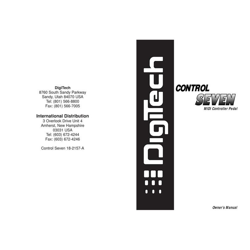 digi-tech Control Seven Manuale utente