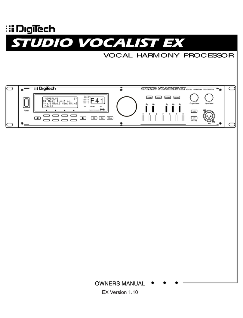 digi-tech STUDIOVOCALISTEX Manuale utente