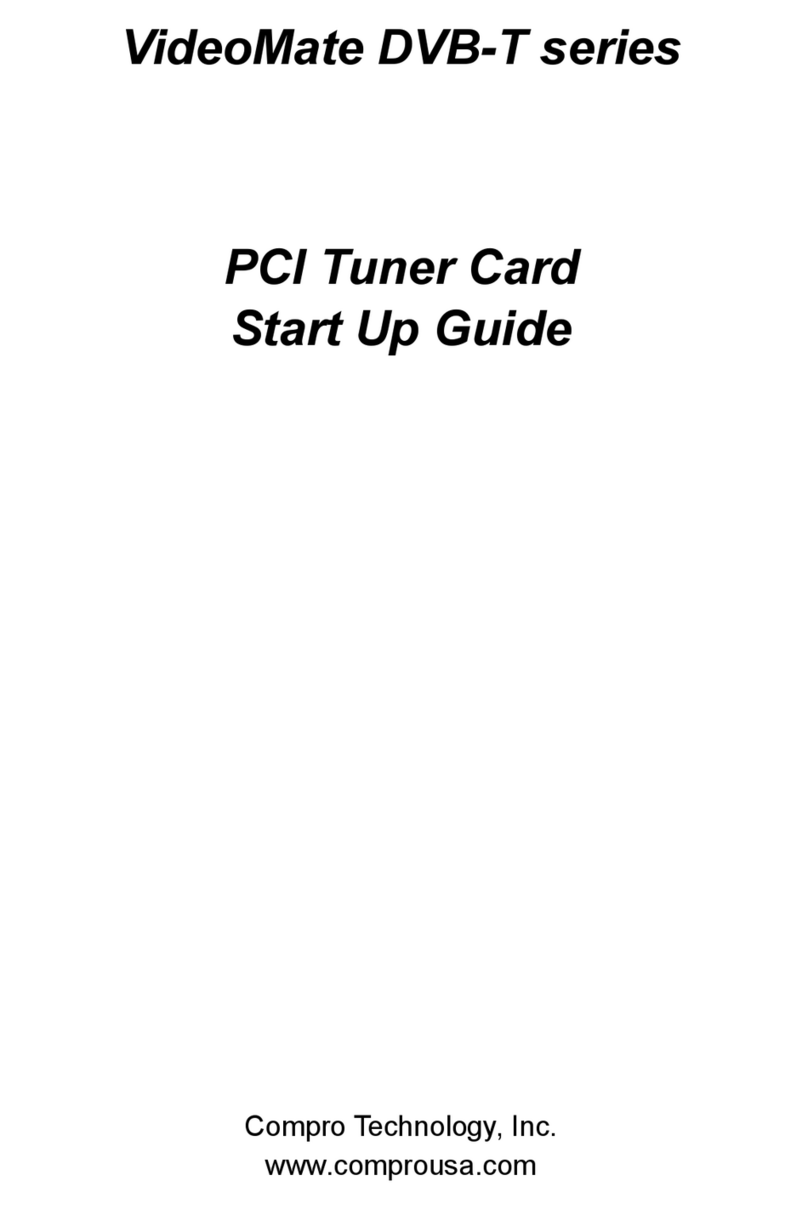 COMPRO DVB-T - START UP GUIDE Manuale utente