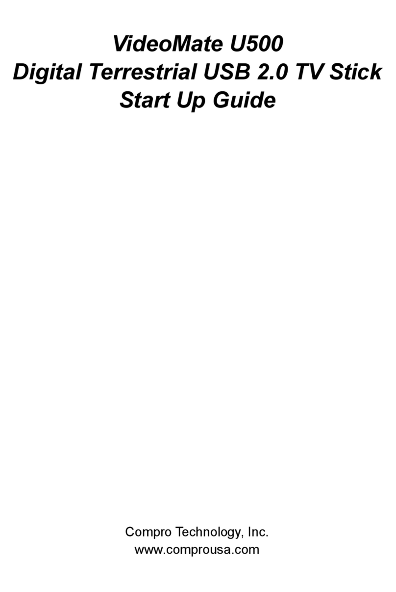 COMPRO U500 - START UP GUIDE Manuale utente