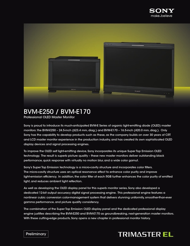 Sony BVM-E250 Manuale utente
