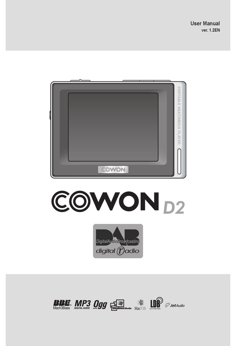 Cowon D2DAB - VERSION 1.2 Manuale utente