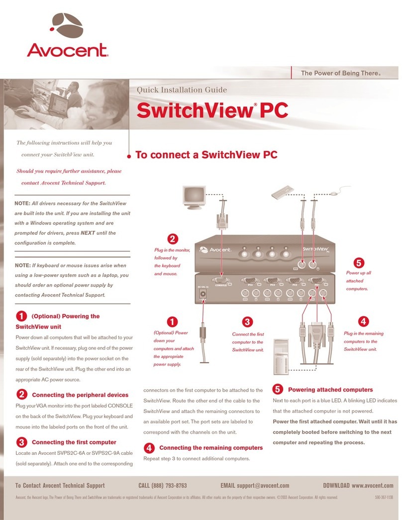 Avocent SWITCHVIEW PC Manuale utente