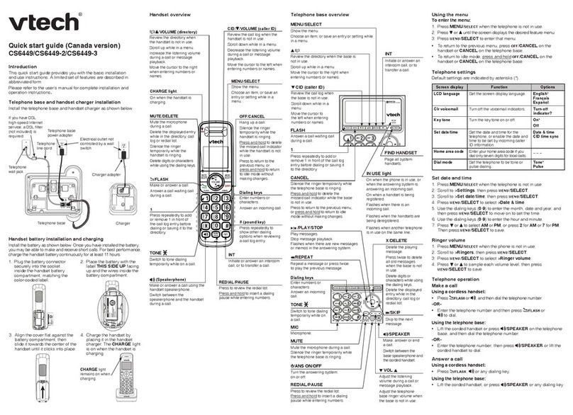 V-tech CS6449 Manuale utente