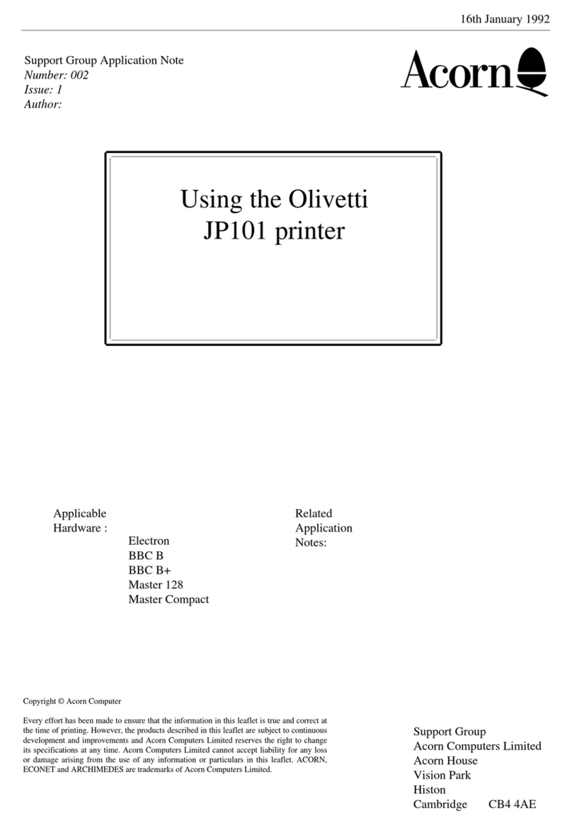 Olivetti JP101 Scheda tecnica Olivetti JP101 Scheda tecnica