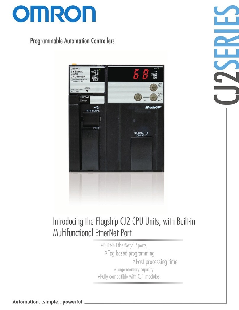 Omron CJ2*-CPU Series Manuale utente