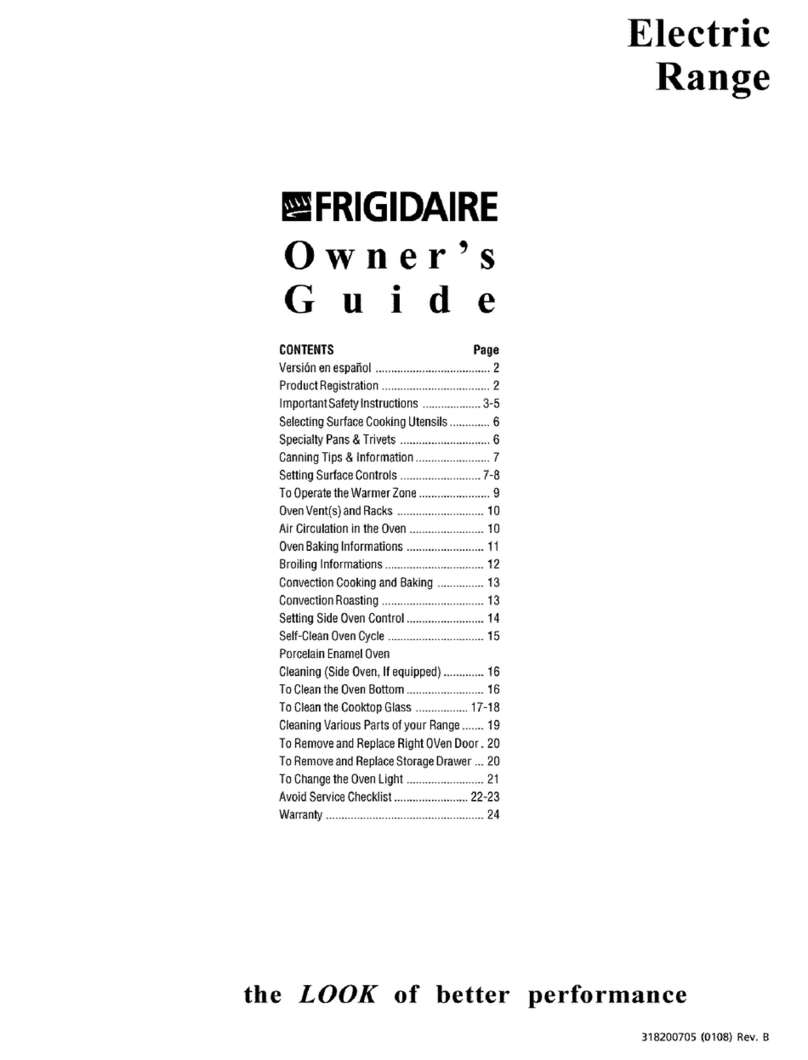 Frigidaire PLEF489ACA Manuale utente
