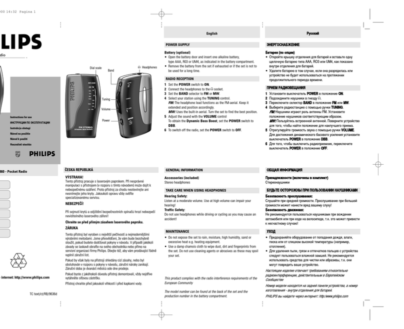 Philips AE6360 Manuale utente