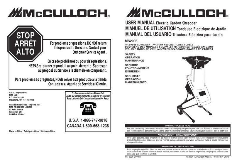 McCulloch MS2003 Manuale utente