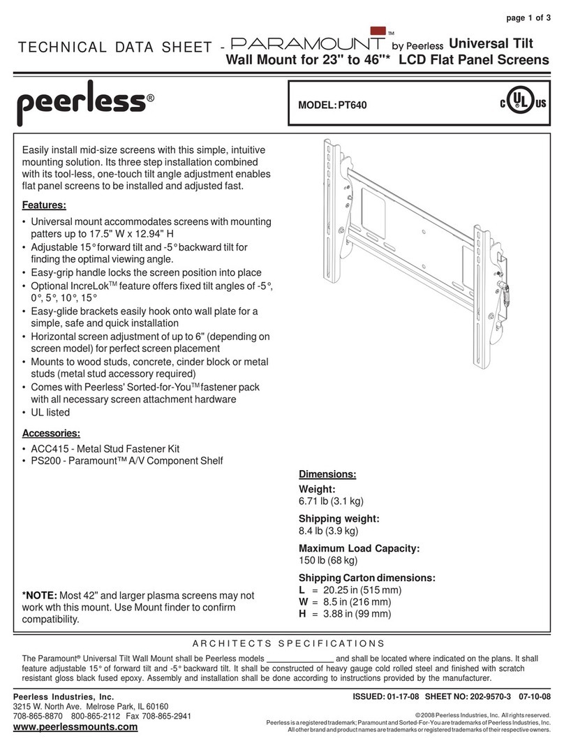 PEERLESS PARAMOUNT PT640  and assembly Manuale di istruzioni