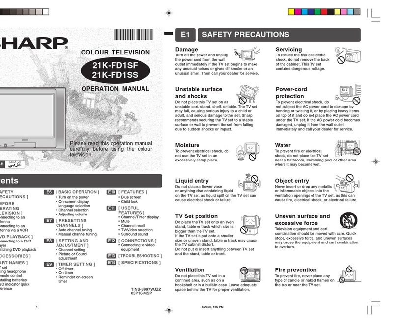 Sharp 21K-FD1SF Manuale utente