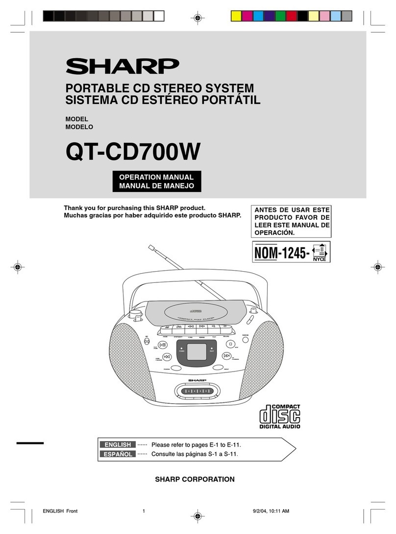 Sharp QT-CD700W Manuale utente