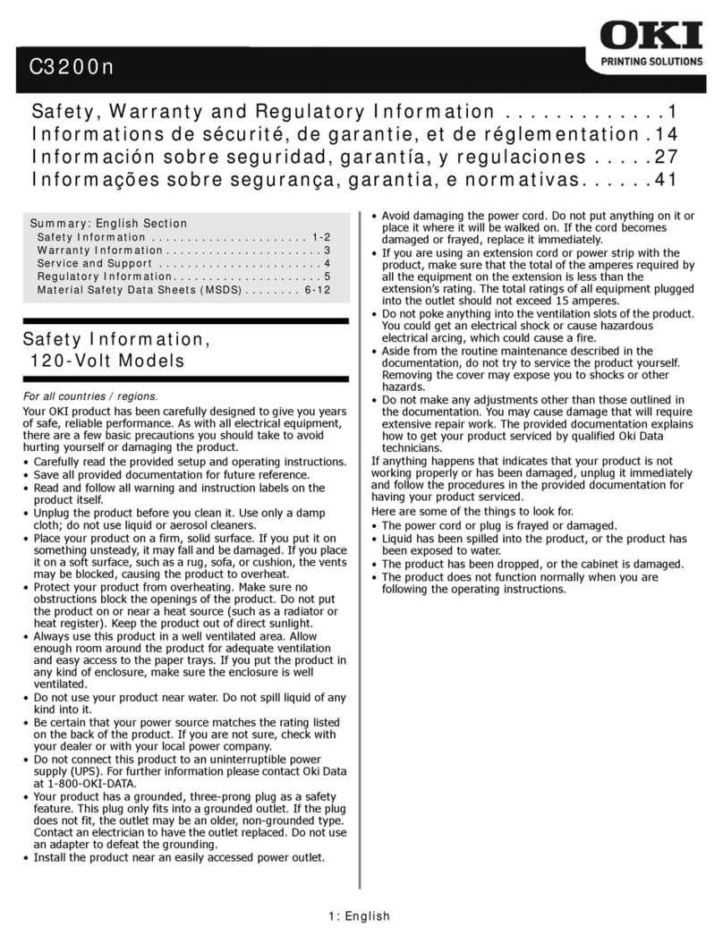 Oki C3200n Istruzioni originali