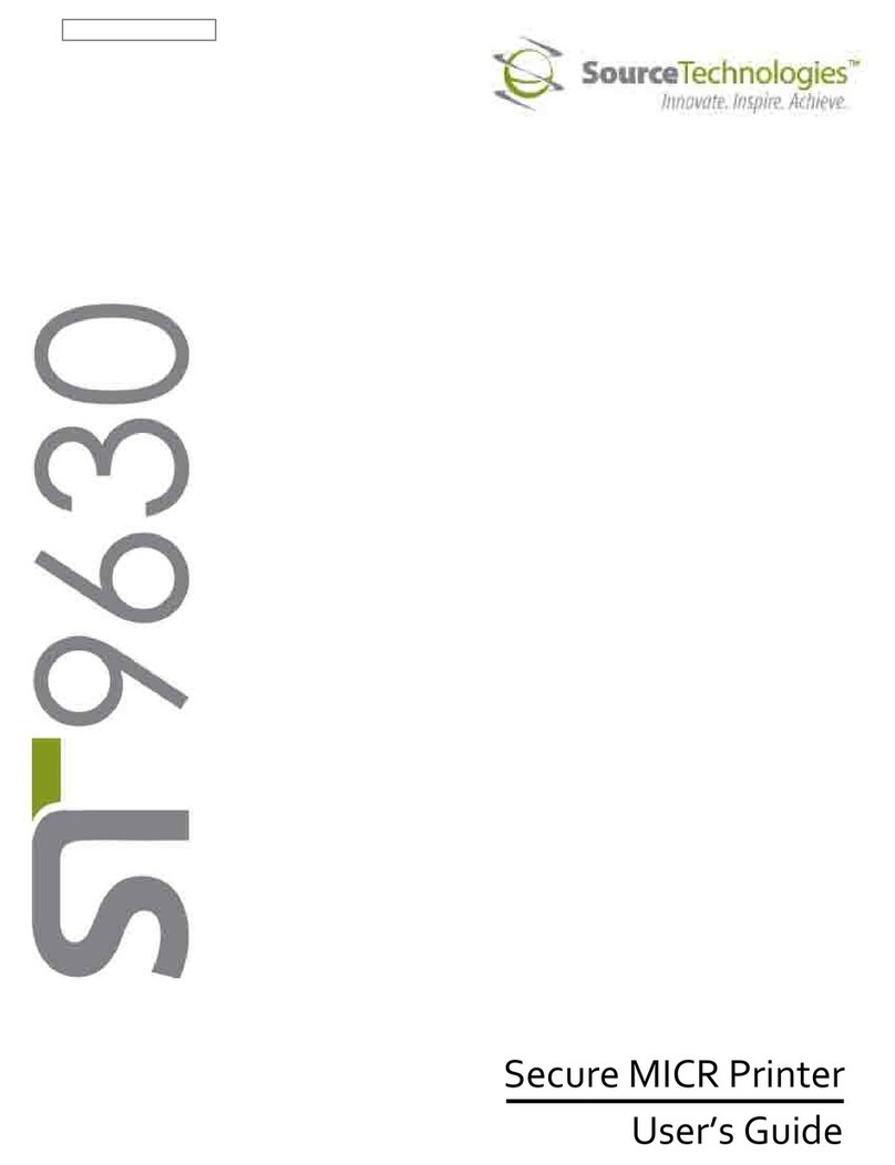 Source Technologies SECURE MICR PRINTER ST9630 Manuale utente