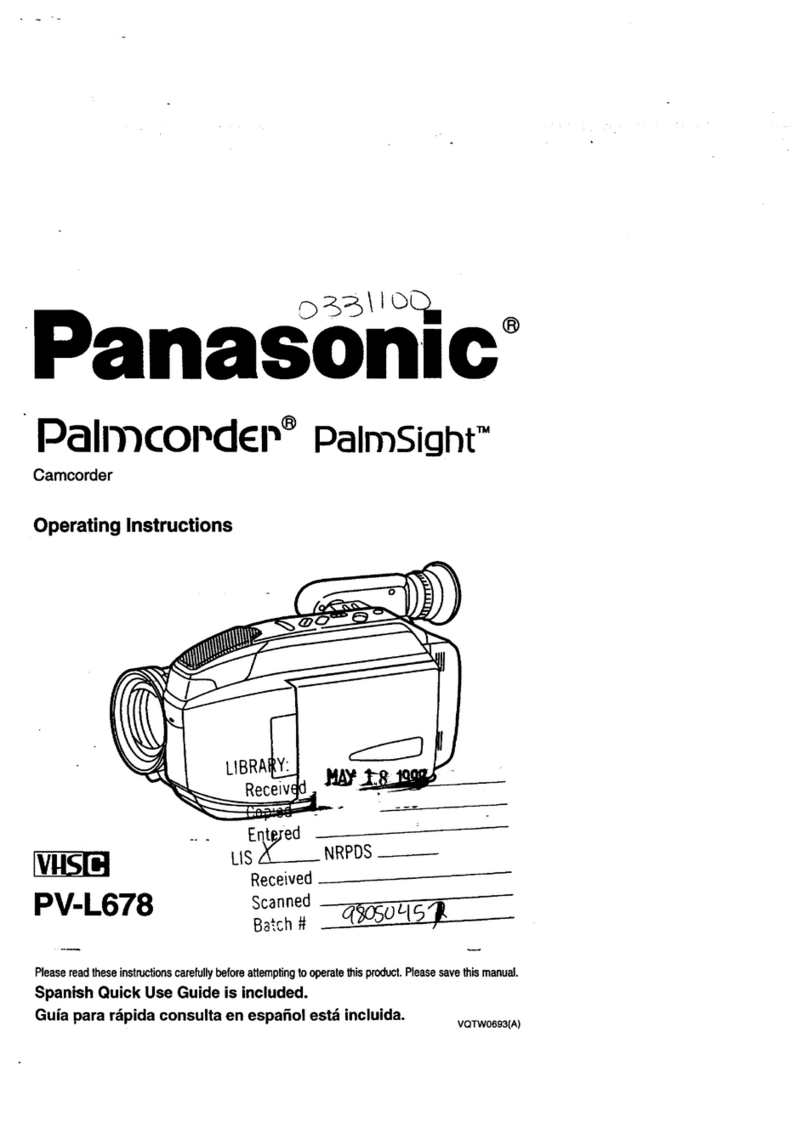 Panasonic Palmcoder PalmSight PV-L678 Manuale utente