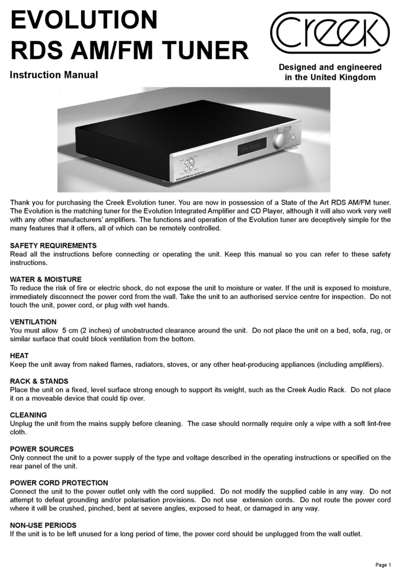 Creek Audio EVOLUTION Manuale utente