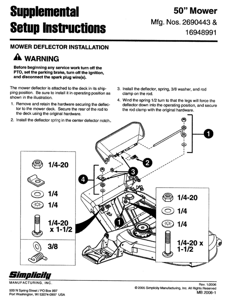 Simplicity 50" Mower Manuale