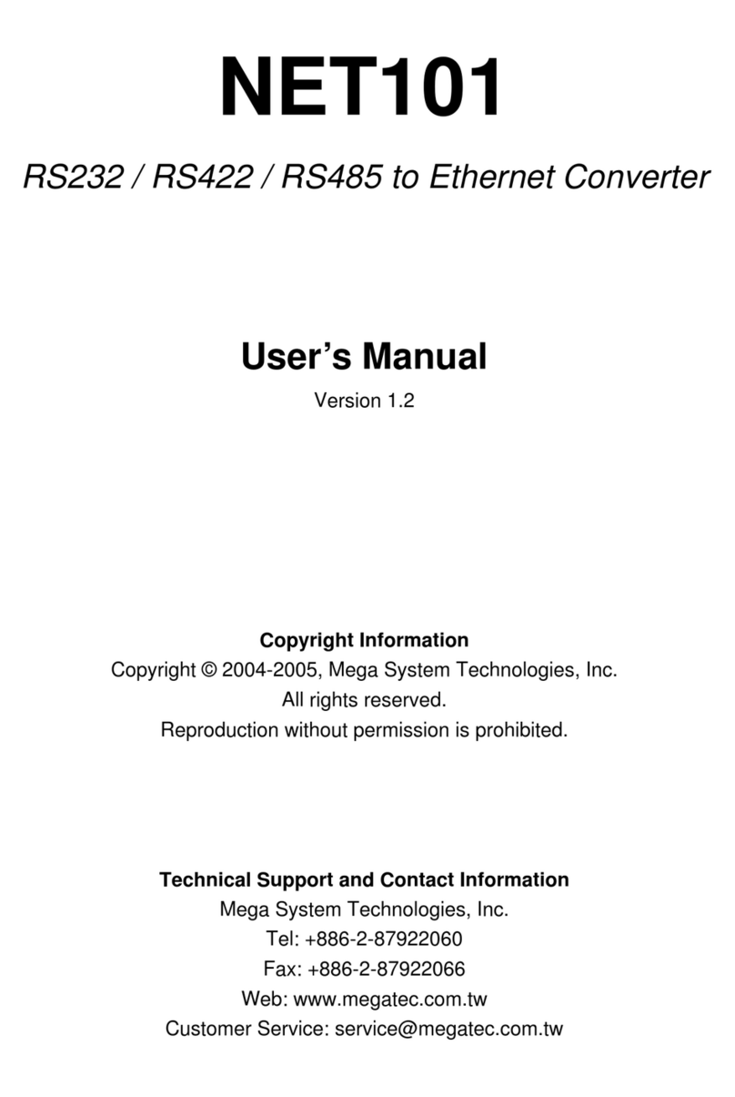 Mega System Tech NET101 Manuale utente