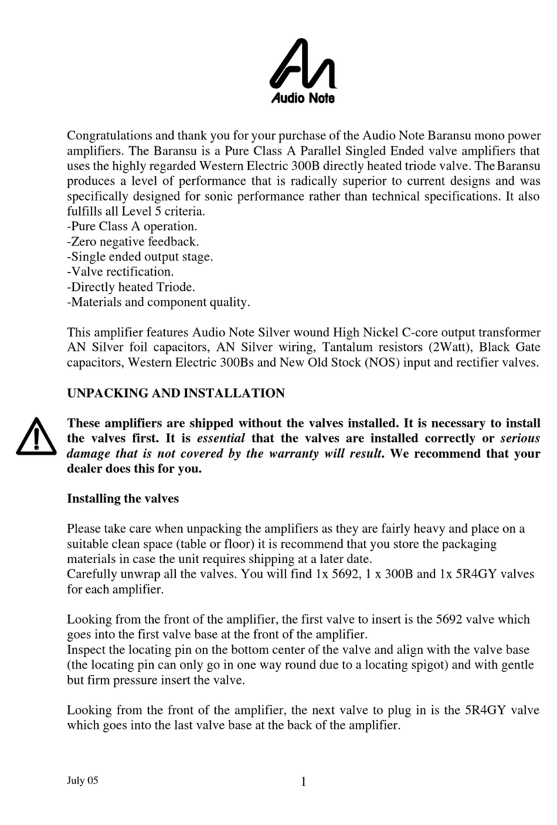 Audio Note Baransu Manuale utente