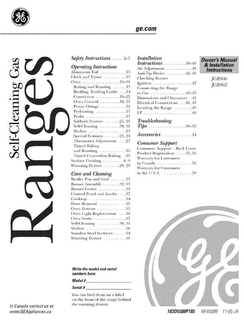 GE Appliances Profile JGB900 Istruzioni originali