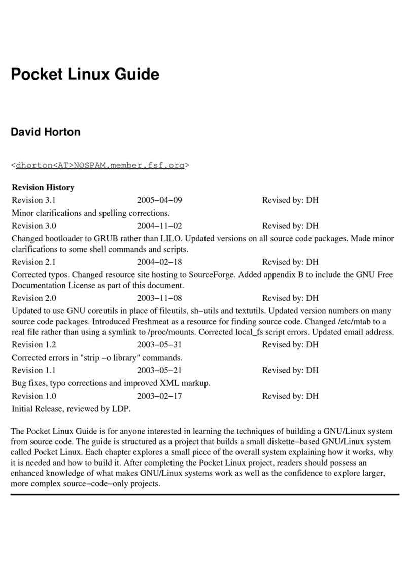 Linux Pocket Linux Guide Manuale utente