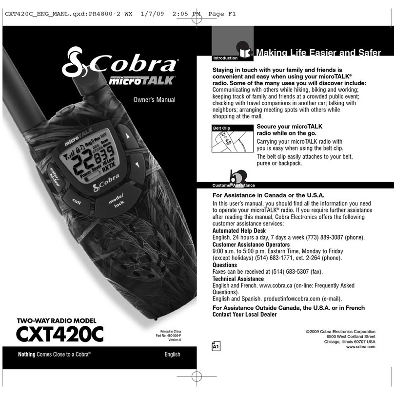 Cobra microTalk CXT420C Manuale utente