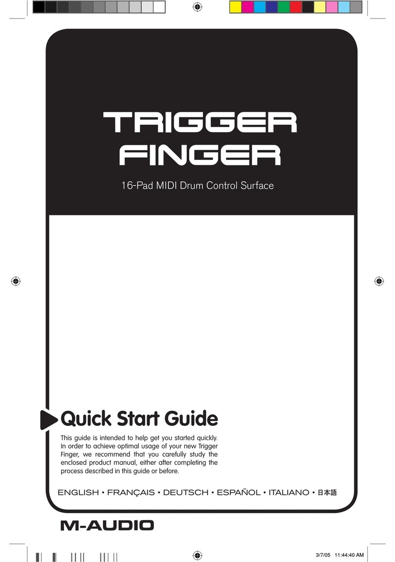 M-Audio TRIGGERFINGER Manuale utente