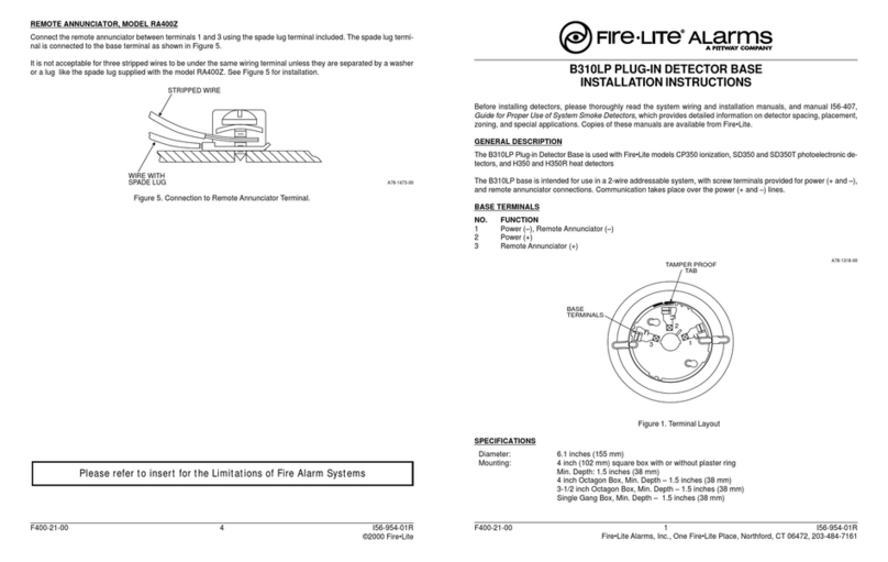 Fire-Lite B310LP Manuale utente